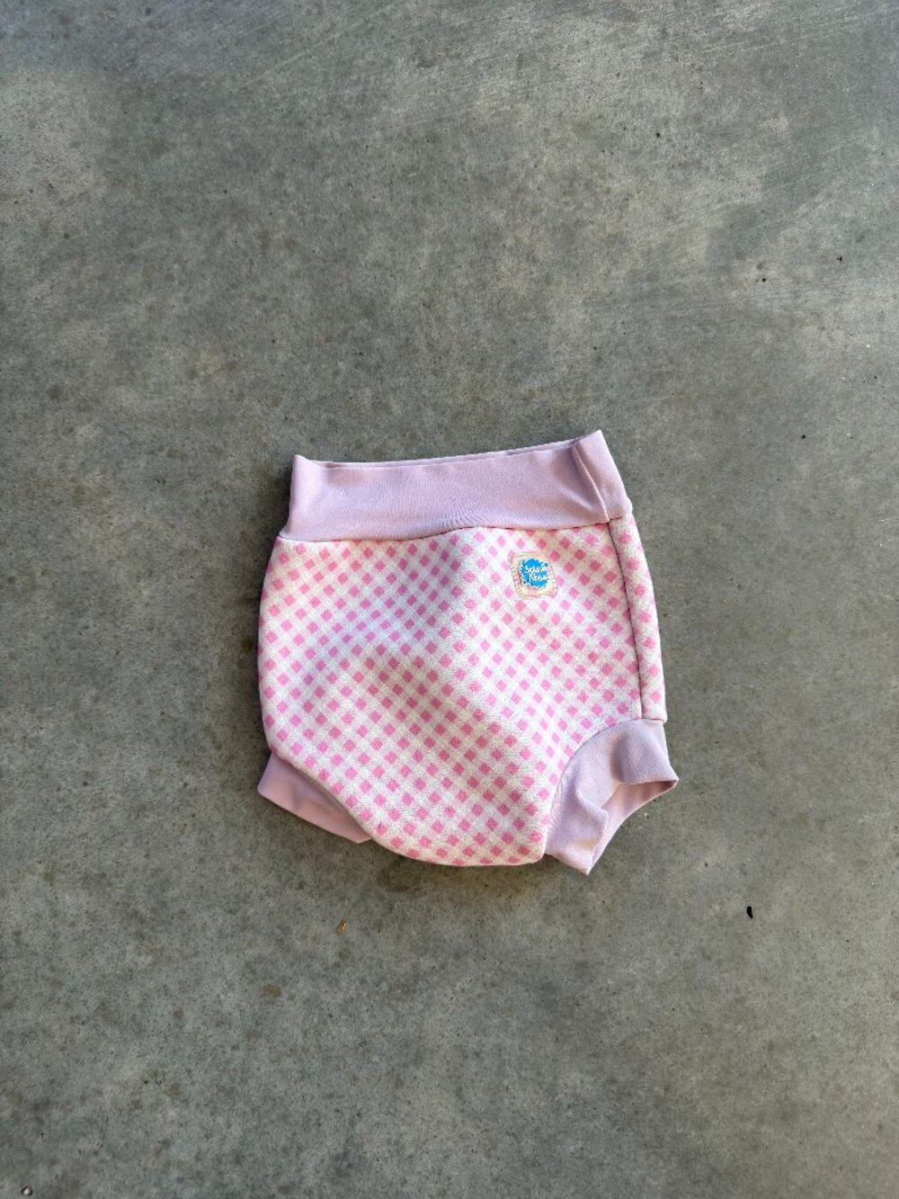 Splash About Happy Nappy Reusable Swim Diaper Medium Pink Gingham UPF 50+